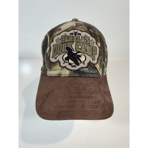 Cabela's Duck Camp Camo Hat Cap Suede Bill Adjustable 50th Anniversary Hunting - Picture 1 of 8